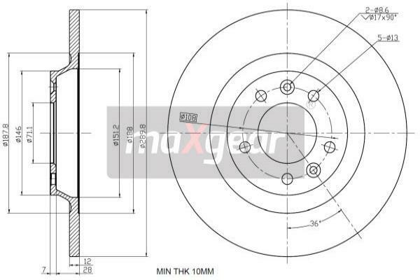 Tarcza hamulcowa 19-1845 MAXGEAR
