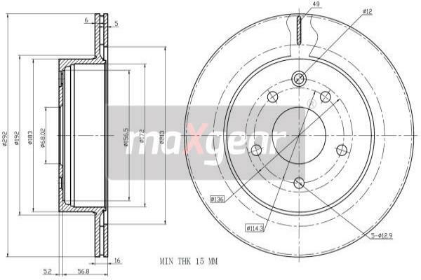 Tarcza hamulcowa 19-1873 MAXGEAR