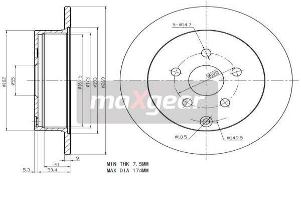 Tarcza hamulcowa 19-2266 MAXGEAR