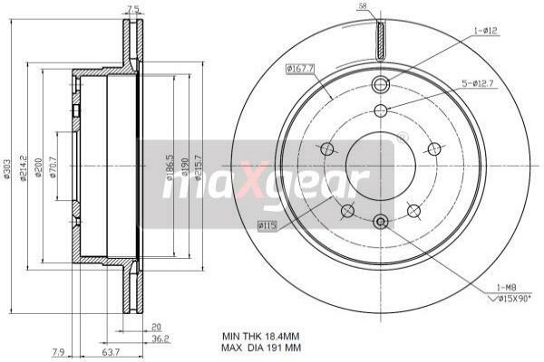 Tarcza hamulcowa 19-2370 MAXGEAR