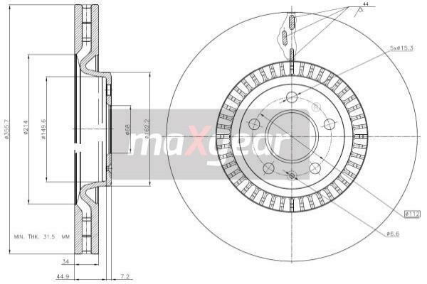 Tarcza hamulcowa 19-3210 MAXGEAR