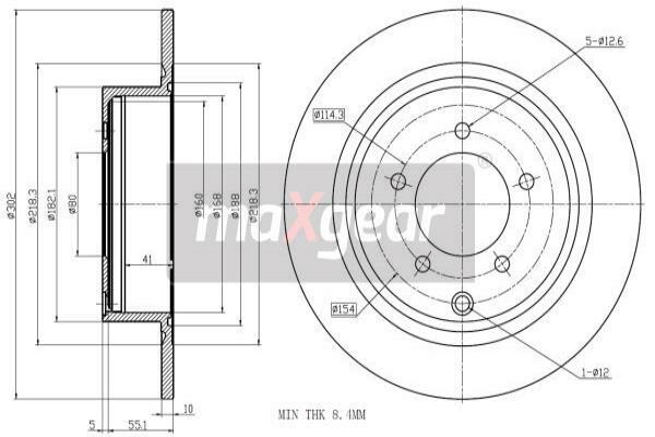 Tarcza hamulcowa 19-3214 MAXGEAR