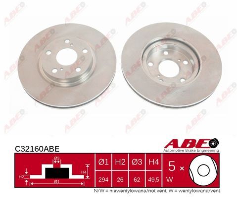 Tarcza hamulcowa C32160ABE ABE