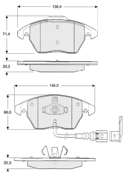 KLOCKI HAMULCOWE AUDI A3, VW GOLF, TOUR KPL STARLINE S BD S833P STARLINE