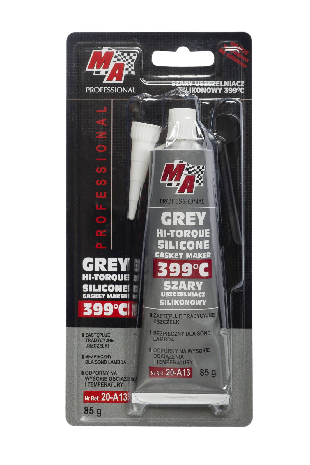 USZCZELNIACZ SILIKONOWY SZARY 399° C-85G MA PROFESSIONAL SZT AMTRA 20-A13 AMTRA