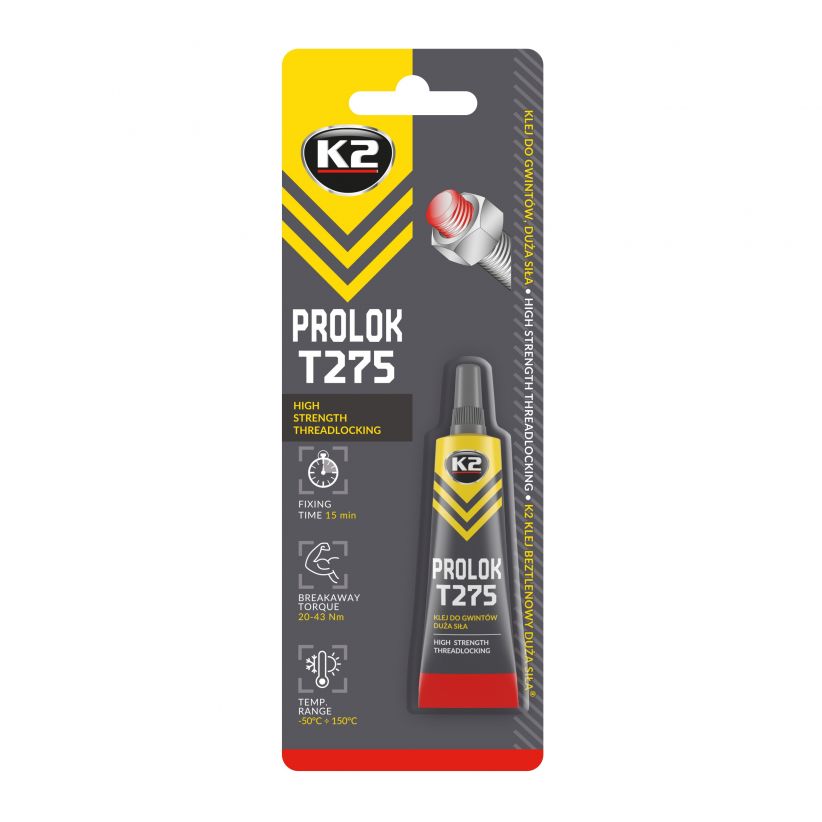 KLEJ DO SRUB WYSOKA SILA PROLOK HIGH TYP-270 CZERWONY K2 6ML INTER-GLOBAL B151N INTER-GLOBAL