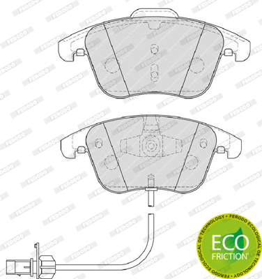 Klocki hamulcowe - komplet, PREMIER ECO FRICTION FDB4045 FERODO