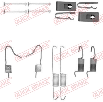 Zestaw akcesoriów, szczęki hamulcowe hamulca postojowego 105-0898 Quick Brake ApS