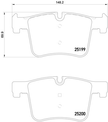 Klocki hamulcowe - komplet P 06 075 BREMBO