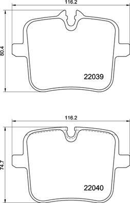 Klocki hamulcowe - komplet P 06 109 BREMBO