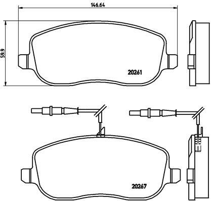 Klocki hamulcowe - komplet P 23 090 BREMBO