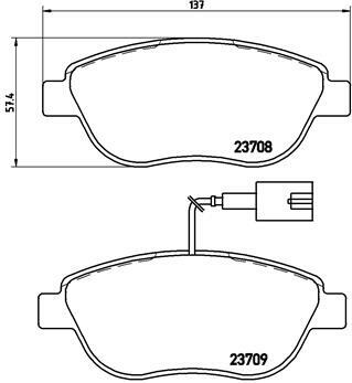 Klocki hamulcowe - komplet, BREMBO XTRA LINE P 23 137X BREMBO