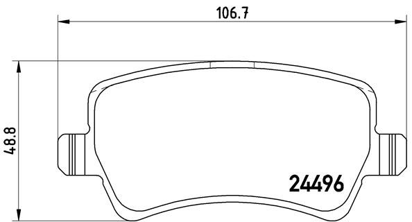 KLOCKI HAMULC. FORD S-MAX 06-14 TYŁ P 24 078X BREMBO