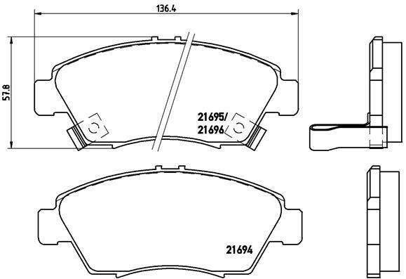 Klocki hamulcowe - komplet P 28 023 BREMBO