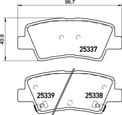 KLOCKI HAMULC. HYUNDAI I30 11- TYŁ P 30 094X BREMBO