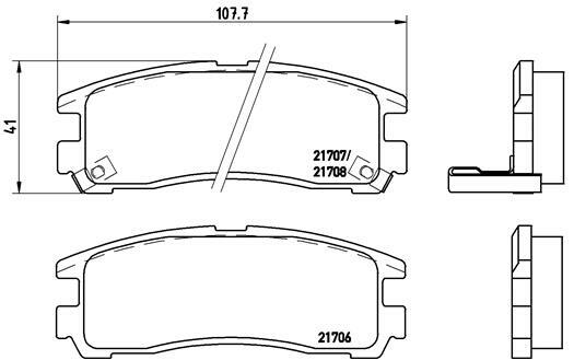 Klocki hamulcowe - komplet P 54 012 BREMBO