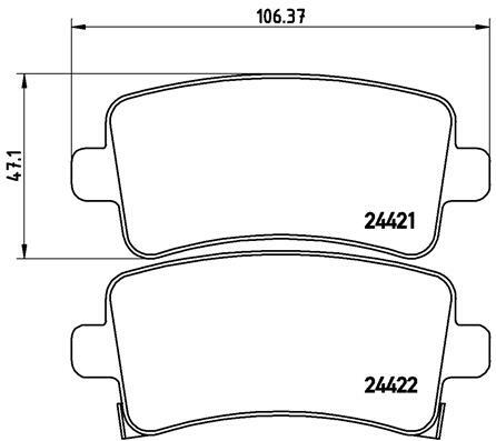 Klocki hamulcowe - komplet P 59 059 BREMBO