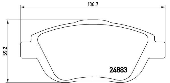 Klocki hamulcowe - komplet P 61 103 BREMBO