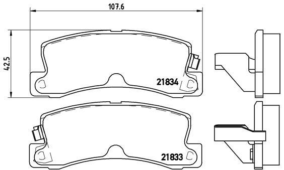 Klocki hamulcowe - komplet P 83 015 BREMBO