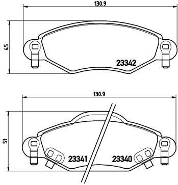 Klocki hamulcowe - komplet P 83 053 BREMBO