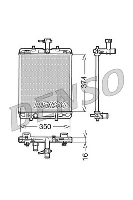 Chłodnica, układ chłodzenia silnika DRM21602 DENSO