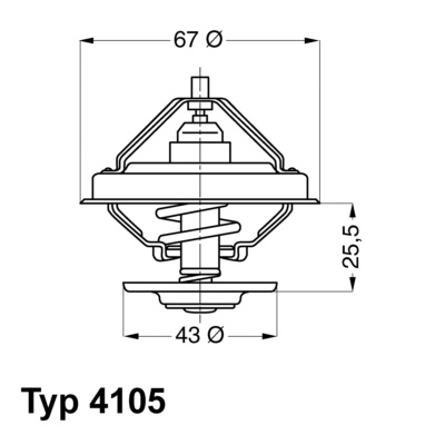 Termostat układu chłodzenia 4105.71D WAHLER