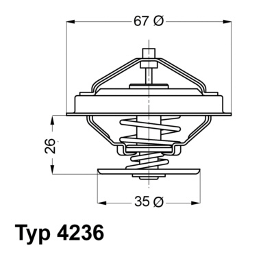 Termostat układu chłodzenia 4236.92D WAHLER