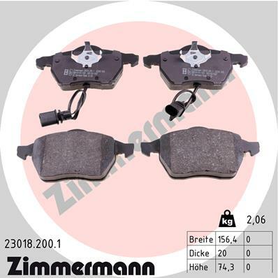 Klocki hamulcowe - komplet 23018.200.1 ZIMMERMANN