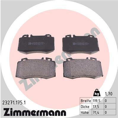 Klocki hamulcowe - komplet 23271.175.1 ZIMMERMANN