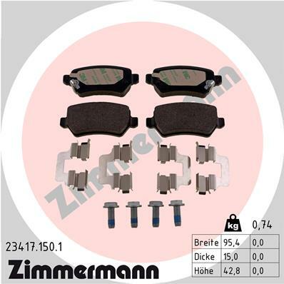 Klocki hamulcowe - komplet 23417.150.1 ZIMMERMANN