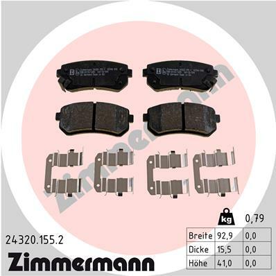 Klocki hamulcowe - komplet 24320.155.2 ZIMMERMANN