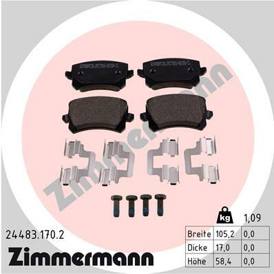 Klocki hamulcowe - komplet 24483.170.2 ZIMMERMANN