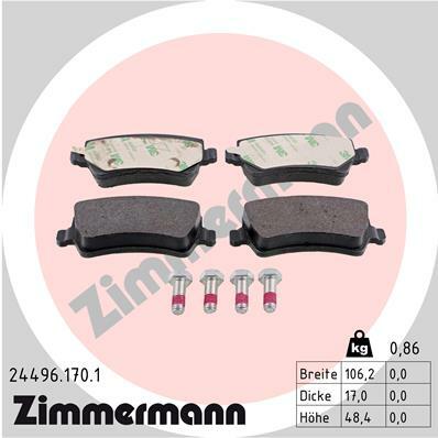 Klocki hamulcowe - komplet 24496.170.1 ZIMMERMANN