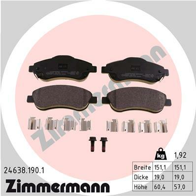 Klocki hamulcowe - komplet 24638.190.1 ZIMMERMANN