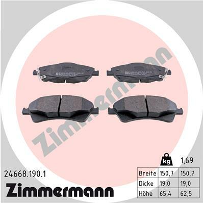Klocki hamulcowe - komplet 24668.190.1 ZIMMERMANN