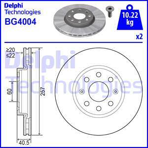 Tarcza hamulcowa BG4004 DELPHI