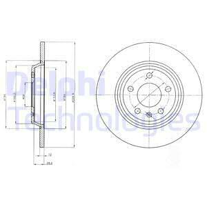 Tarcza hamulcowa BG4081C DELPHI