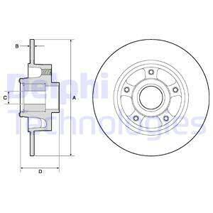 Tarcza hamulcowa BG9137RS DELPHI